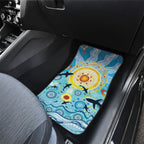 World Ocean Day Aboriginal Arts Indigenous Car Mats Dancing Under Moonlight