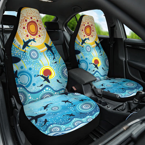 World Ocean Day Aboriginal Arts Indigenous Car Seat Cover Dancing Under Moonlight