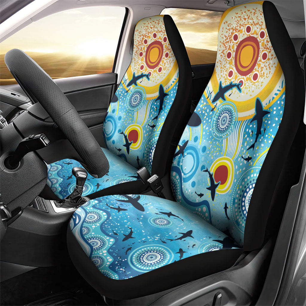 World Ocean Day Aboriginal Arts Indigenous Car Seat Cover Dancing Under Moonlight