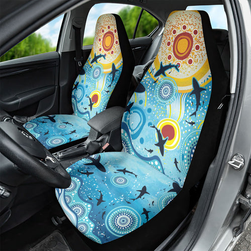 World Ocean Day Aboriginal Arts Indigenous Car Seat Cover Dancing Under Moonlight