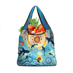 World Ocean Day Aboriginal Arts Indigenous Grocery Bag Dancing Under Moonlight