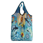 World Ocean Day Aboriginal Arts Indigenous Grocery Bag Dancing Under Moonlight