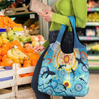 World Ocean Day Aboriginal Arts Indigenous Grocery Bag Dancing Under Moonlight