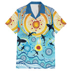 World Ocean Day Aboriginal Arts Indigenous Hawaiian Shirt Dancing Under Moonlight