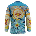 World Ocean Day Aboriginal Arts Indigenous Hockey Jersey Dancing Under Moonlight