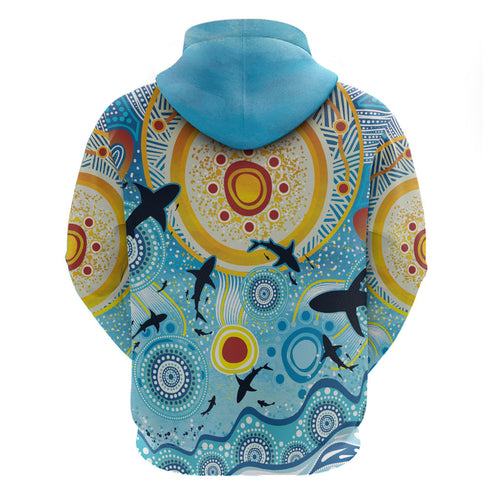 World Ocean Day Aboriginal Arts Indigenous Hoodie Dancing Under Moonlight