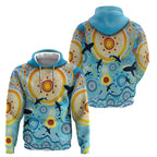 World Ocean Day Aboriginal Arts Indigenous Hoodie Dancing Under Moonlight