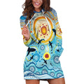 World Ocean Day Aboriginal Arts Indigenous Hoodie Dress Dancing Under Moonlight
