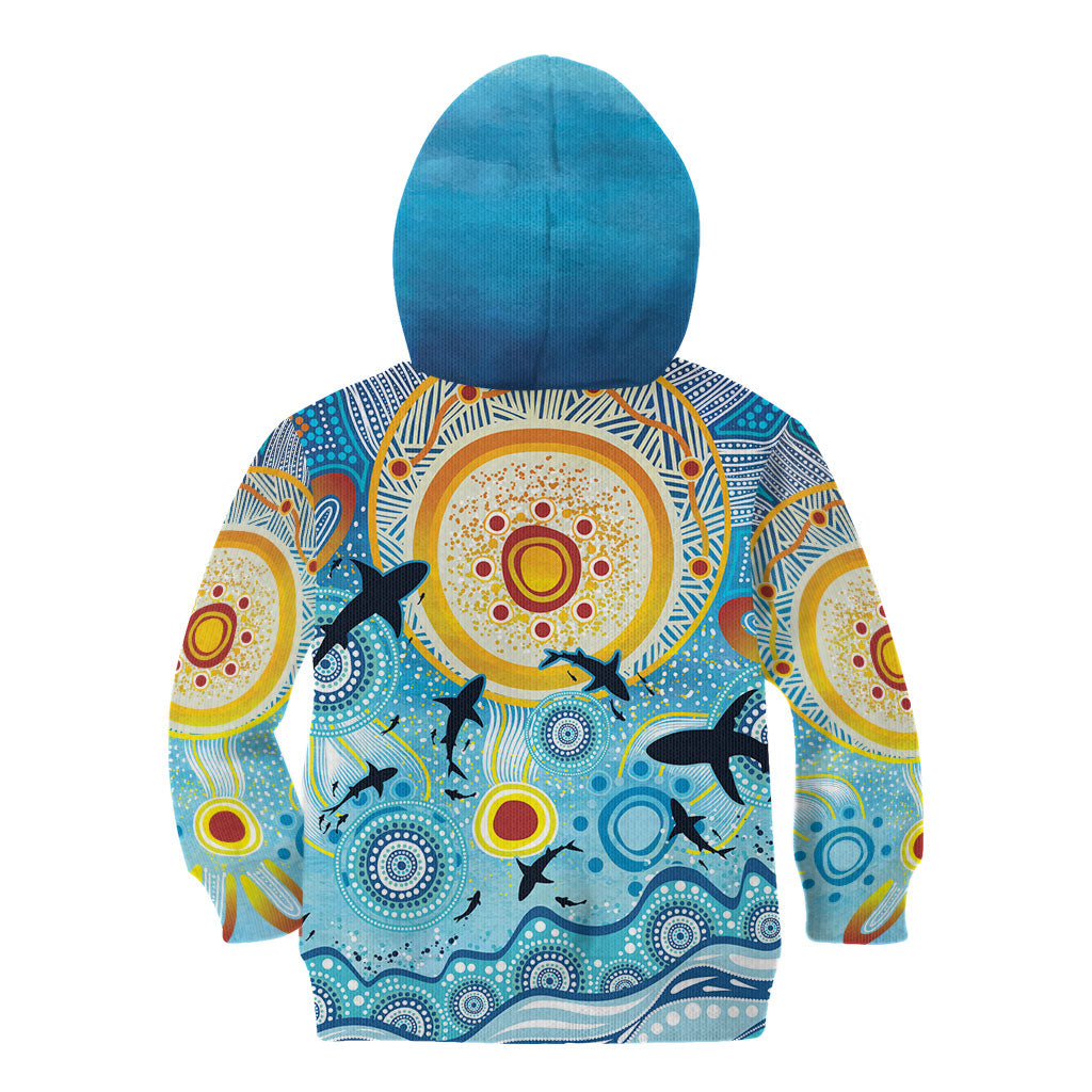 World Ocean Day Aboriginal Arts Indigenous Kid Hoodie Dancing Under Moonlight