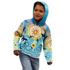 World Ocean Day Aboriginal Arts Indigenous Kid Hoodie Dancing Under Moonlight