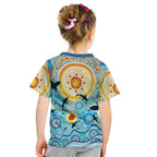 World Ocean Day Aboriginal Arts Indigenous Kid T Shirt Dancing Under Moonlight