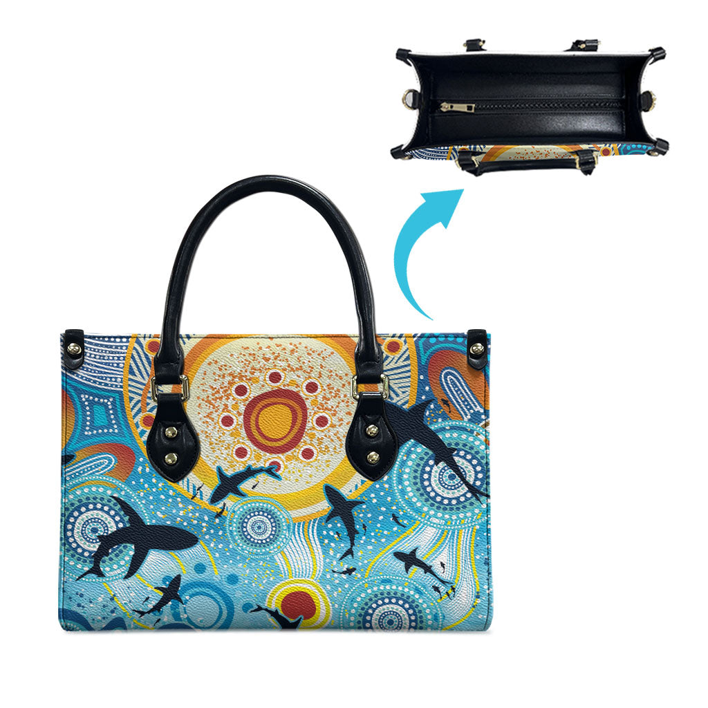 World Ocean Day Aboriginal Arts Indigenous Leather Bag Dancing Under Moonlight