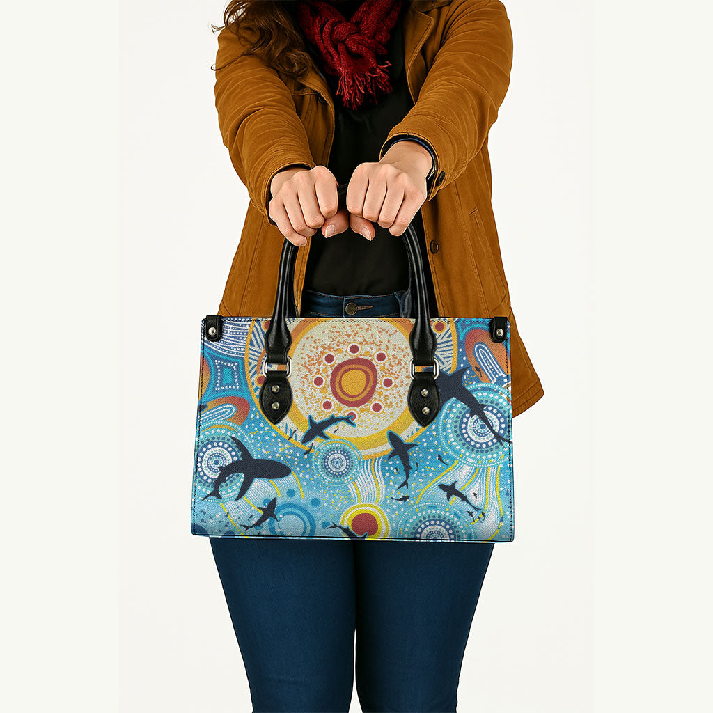World Ocean Day Aboriginal Arts Indigenous Leather Bag Dancing Under Moonlight