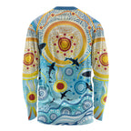 World Ocean Day Aboriginal Arts Indigenous Long Sleeve Shirt Dancing Under Moonlight
