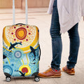 World Ocean Day Aboriginal Arts Indigenous Luggage Cover Dancing Under Moonlight