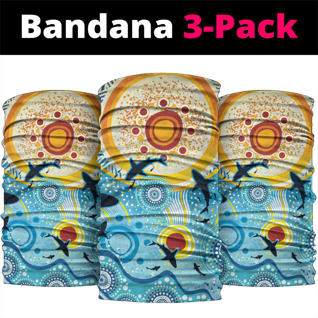World Ocean Day Aboriginal Arts Indigenous Neck Gaiter Dancing Under Moonlight