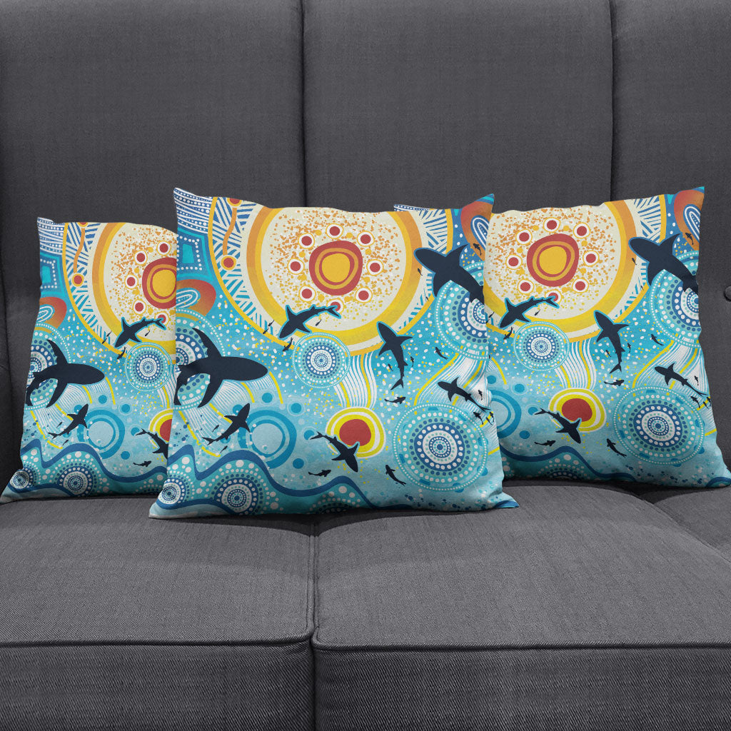 World Ocean Day Aboriginal Arts Indigenous Pillow Cover Dancing Under Moonlight