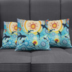 World Ocean Day Aboriginal Arts Indigenous Pillow Cover Dancing Under Moonlight