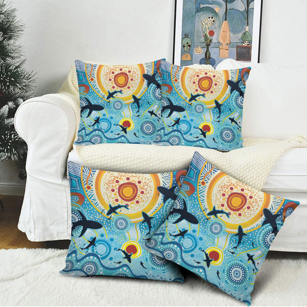World Ocean Day Aboriginal Arts Indigenous Pillow Cover Dancing Under Moonlight