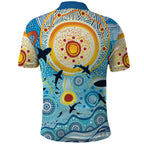 World Ocean Day Aboriginal Arts Indigenous Polo Shirt Dancing Under Moonlight