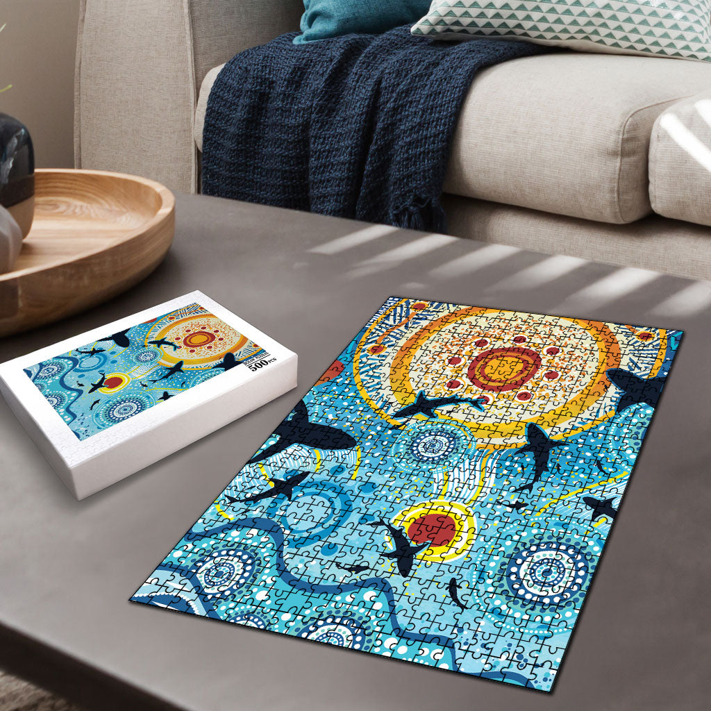 World Ocean Day Aboriginal Arts Indigenous Puzzle Dancing Under Moonlight