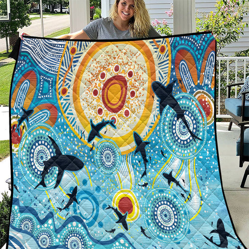 World Ocean Day Aboriginal Arts Indigenous Quilt Dancing Under Moonlight