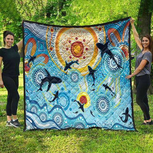 World Ocean Day Aboriginal Arts Indigenous Quilt Dancing Under Moonlight