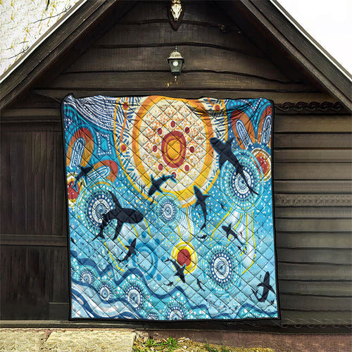 World Ocean Day Aboriginal Arts Indigenous Quilt Dancing Under Moonlight