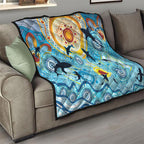 World Ocean Day Aboriginal Arts Indigenous Quilt Dancing Under Moonlight