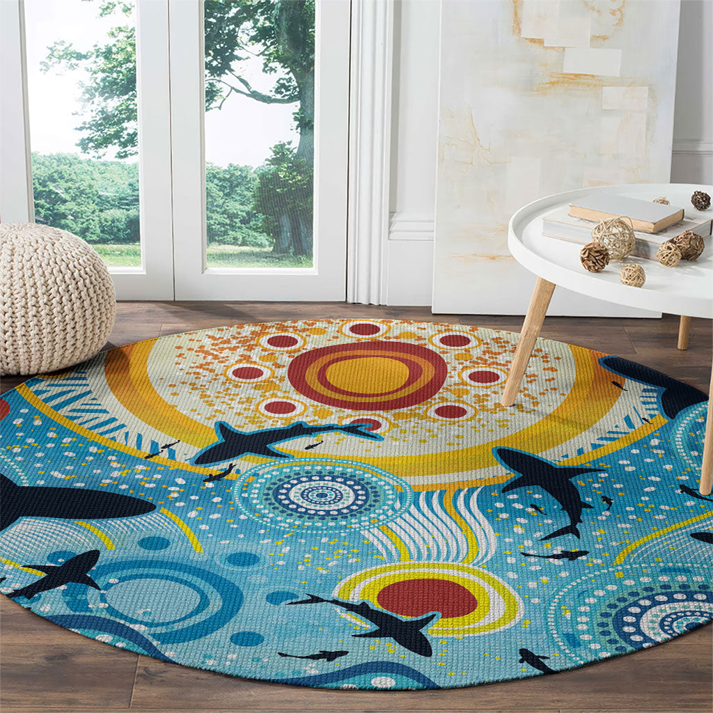 World Ocean Day Aboriginal Arts Indigenous Round Carpet Dancing Under Moonlight