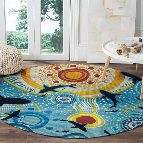 World Ocean Day Aboriginal Arts Indigenous Round Carpet Dancing Under Moonlight