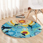 World Ocean Day Aboriginal Arts Indigenous Round Carpet Dancing Under Moonlight