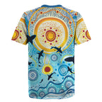 World Ocean Day Aboriginal Arts Indigenous Rugby Jersey Dancing Under Moonlight