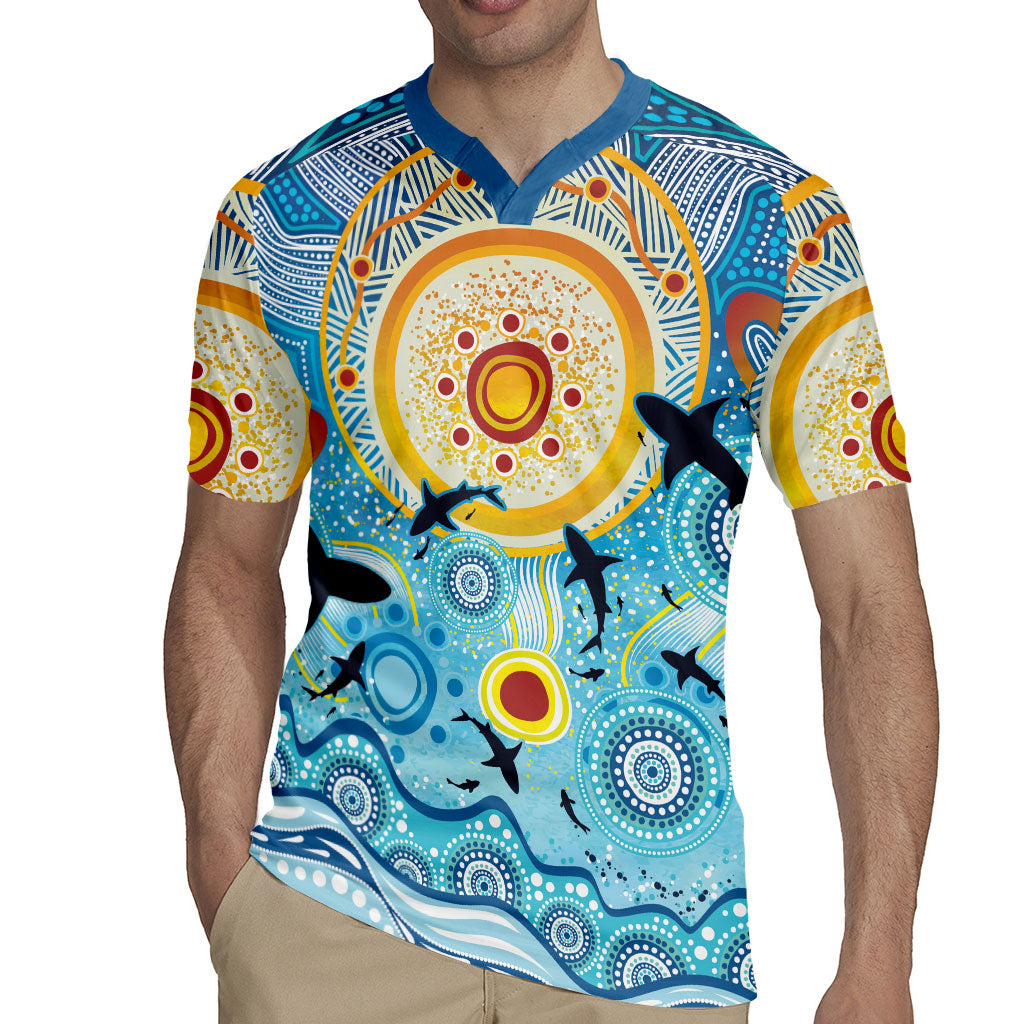 World Ocean Day Aboriginal Arts Indigenous Rugby Jersey Dancing Under Moonlight