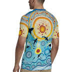 World Ocean Day Aboriginal Arts Indigenous Rugby Jersey Dancing Under Moonlight