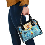 World Ocean Day Aboriginal Arts Indigenous Shoulder Handbag Dancing Under Moonlight