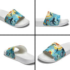 World Ocean Day Aboriginal Arts Indigenous Slide Sandals Dancing Under Moonlight