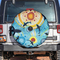 World Ocean Day Aboriginal Arts Indigenous Spare Tire Cover Dancing Under Moonlight