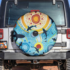 World Ocean Day Aboriginal Arts Indigenous Spare Tire Cover Dancing Under Moonlight