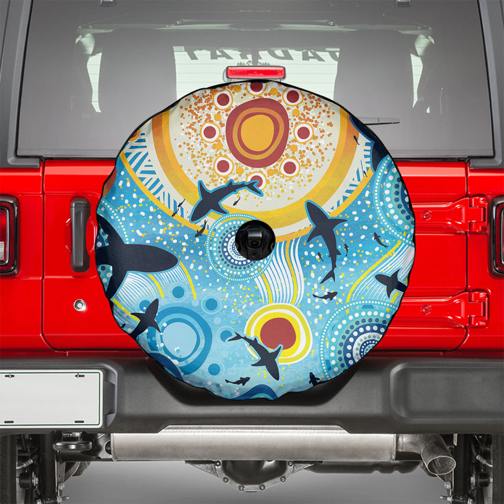 World Ocean Day Aboriginal Arts Indigenous Spare Tire Cover Dancing Under Moonlight