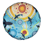 World Ocean Day Aboriginal Arts Indigenous Spare Tire Cover Dancing Under Moonlight