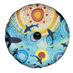 World Ocean Day Aboriginal Arts Indigenous Spare Tire Cover Dancing Under Moonlight