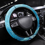 World Ocean Day Aboriginal Arts Indigenous Steering Wheel Cover Dancing Under Moonlight