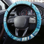 World Ocean Day Aboriginal Arts Indigenous Steering Wheel Cover Dancing Under Moonlight