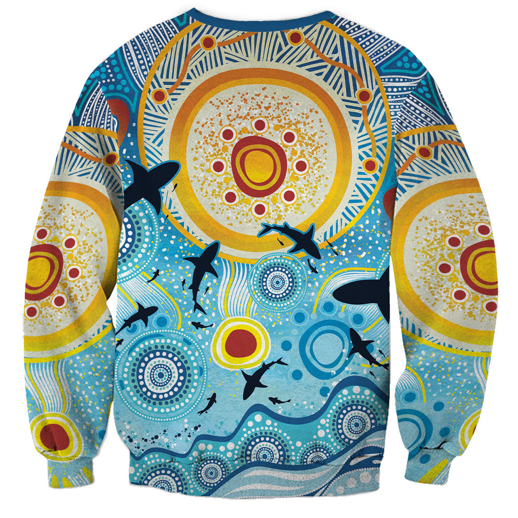 World Ocean Day Aboriginal Arts Indigenous Sweatshirt Dancing Under Moonlight