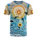 World Ocean Day Aboriginal Arts Indigenous T Shirt Dancing Under Moonlight