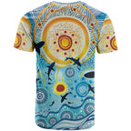 World Ocean Day Aboriginal Arts Indigenous T Shirt Dancing Under Moonlight