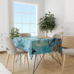 World Ocean Day Aboriginal Arts Indigenous Tablecloth Dancing Under Moonlight