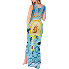 World Ocean Day Aboriginal Arts Indigenous Tank Maxi Dress Dancing Under Moonlight