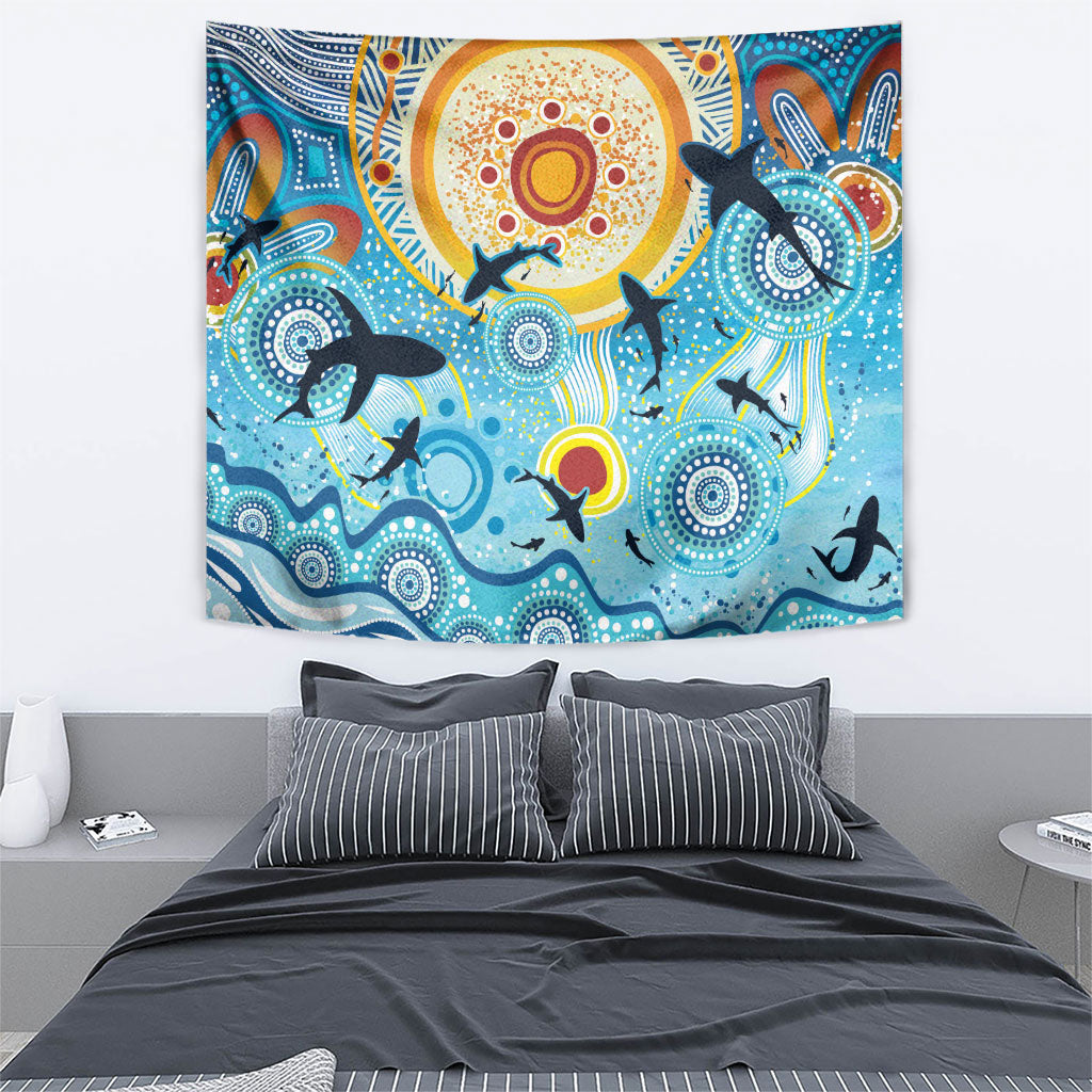 World Ocean Day Aboriginal Arts Indigenous Tapestry Dancing Under Moonlight
